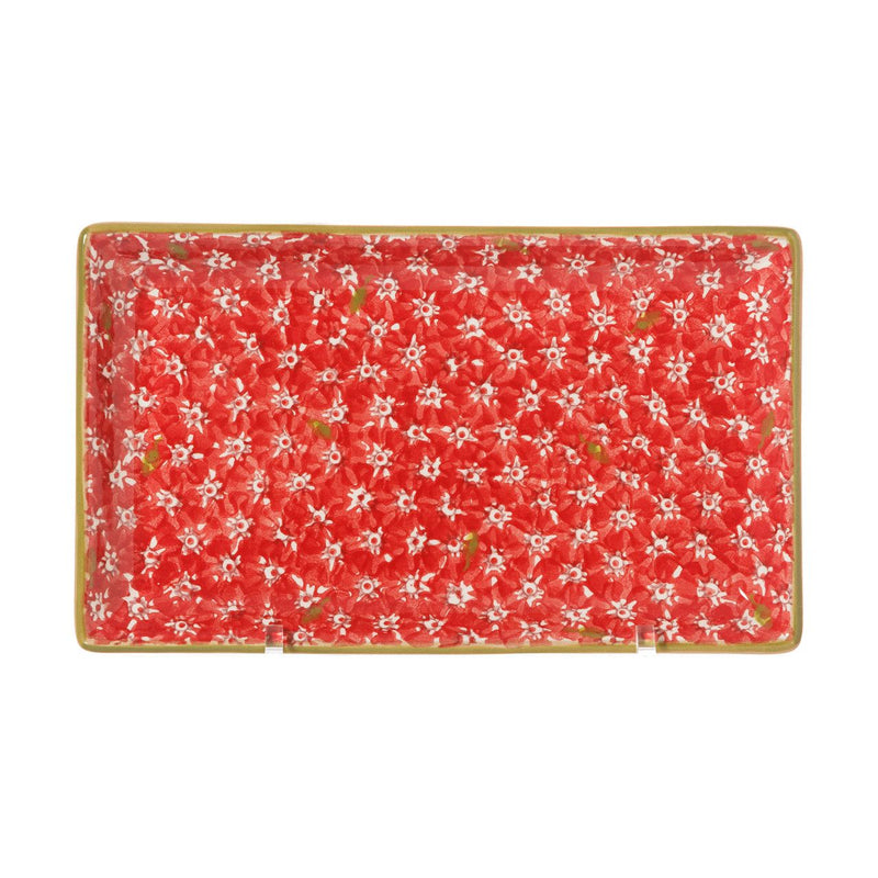 Medium Rectangle Dish Lawn Red | NicholasMosse.com