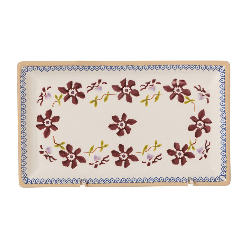 Medium Rectangle Plate Clematis | NicholasMosse.com