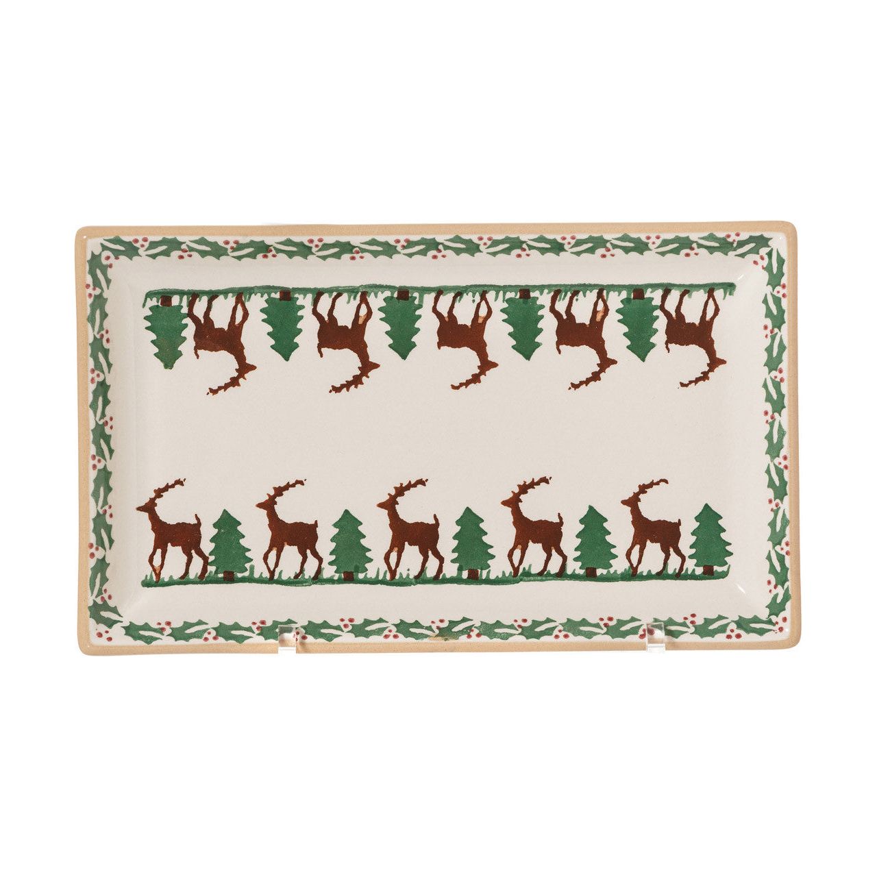 Medium Rectangle Plate Reindeer | NicholasMosse.com