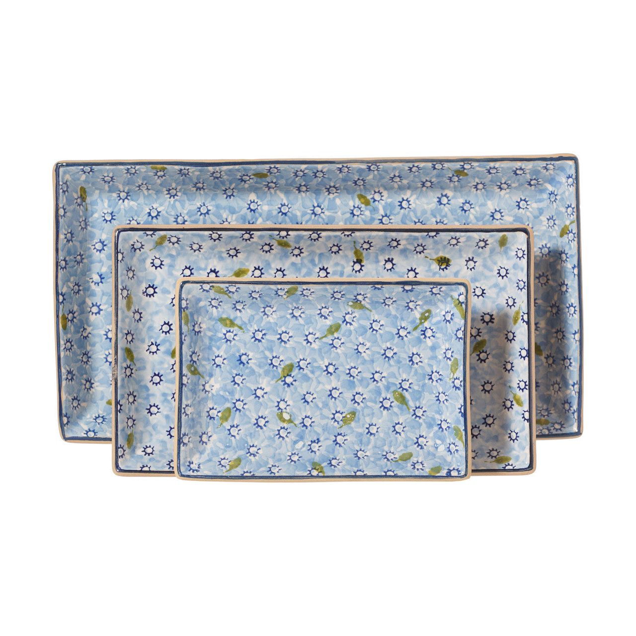Nest Of 3 Rectangle Dishes | Lawn Light Blue