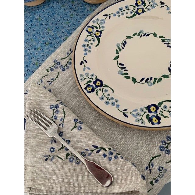 Placemat Forget Me Not Linen | NicholasMosse.com