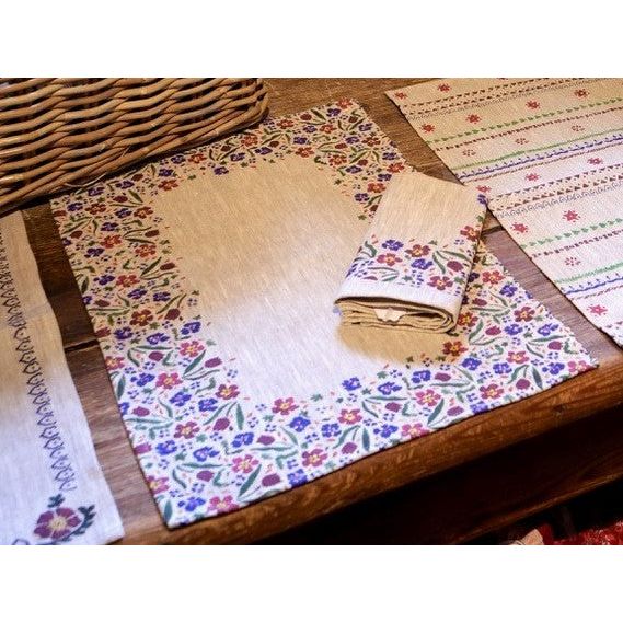 Placemat Forget Wild Flower Meadow Linen | NicholasMosse.com