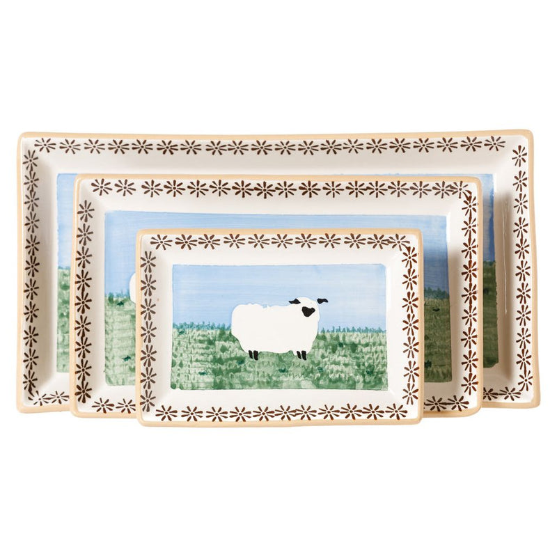 Set of 3 Rectangular Serving Dishes Landscape | NicholasMosse.com