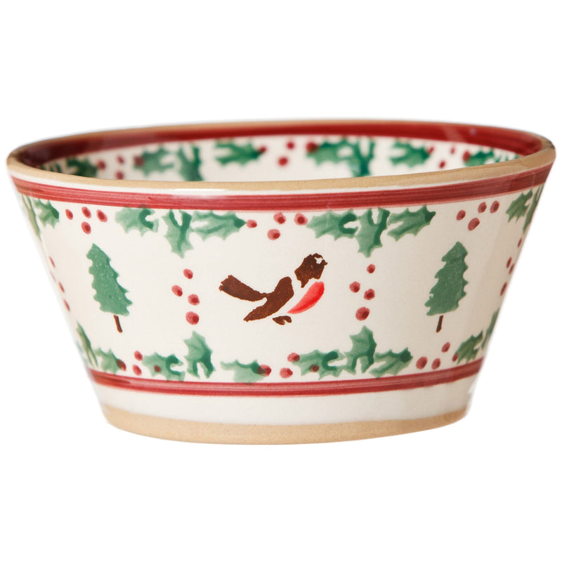 Small Angled Bowl Winter Robin | NicholasMosse.com