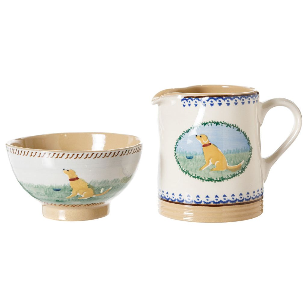 Small Bowl and Small Cylinder Jug | Dog