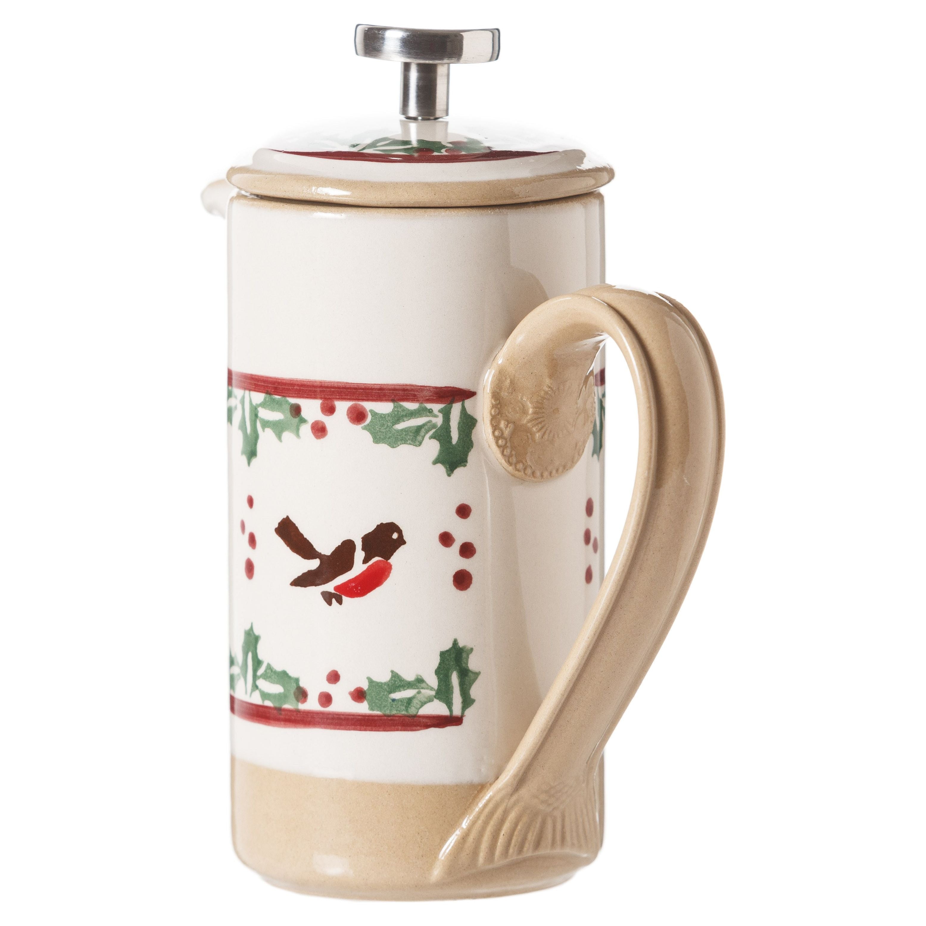 Small Cafetiere Winter Robin | NicholasMosse.com