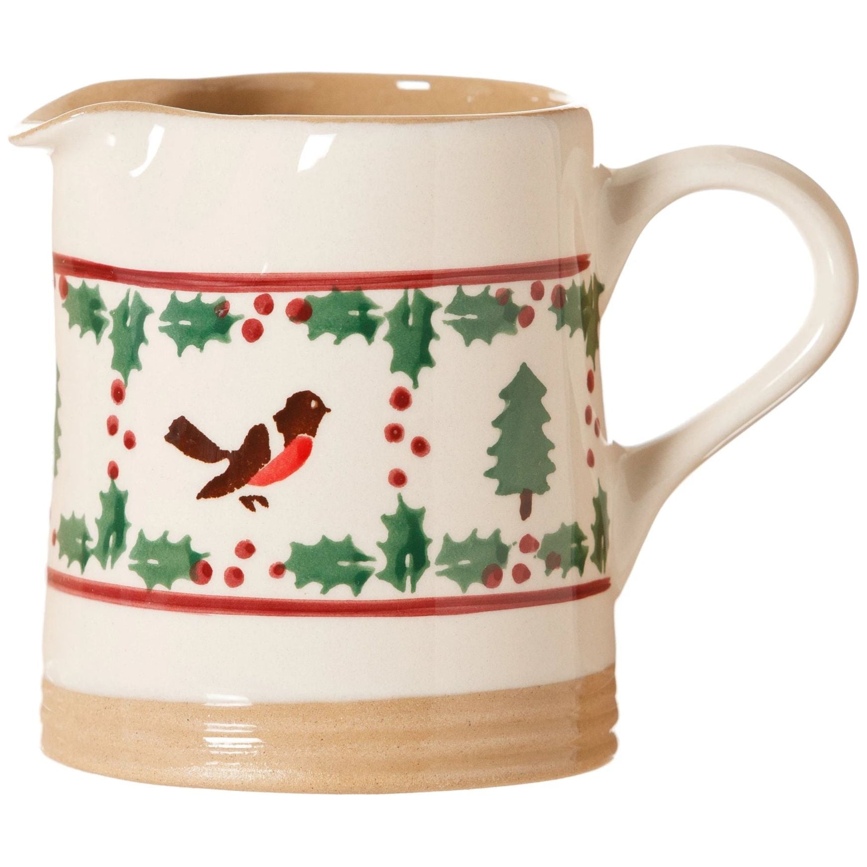 Small Cylinder Jug Winter Robin | NicholasMosse.com