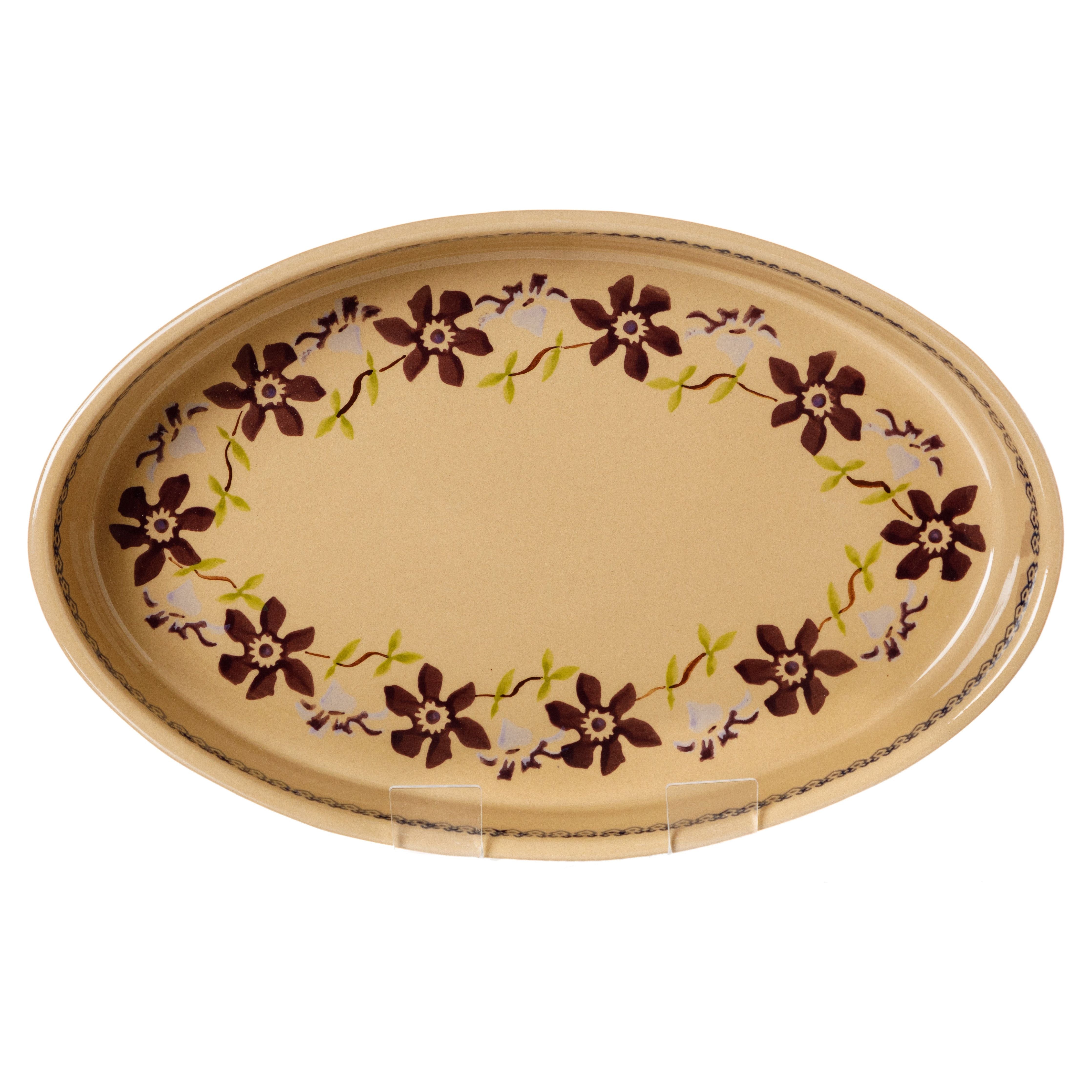 Small Oval Oven Dish Clematis | NicholasMosse.com