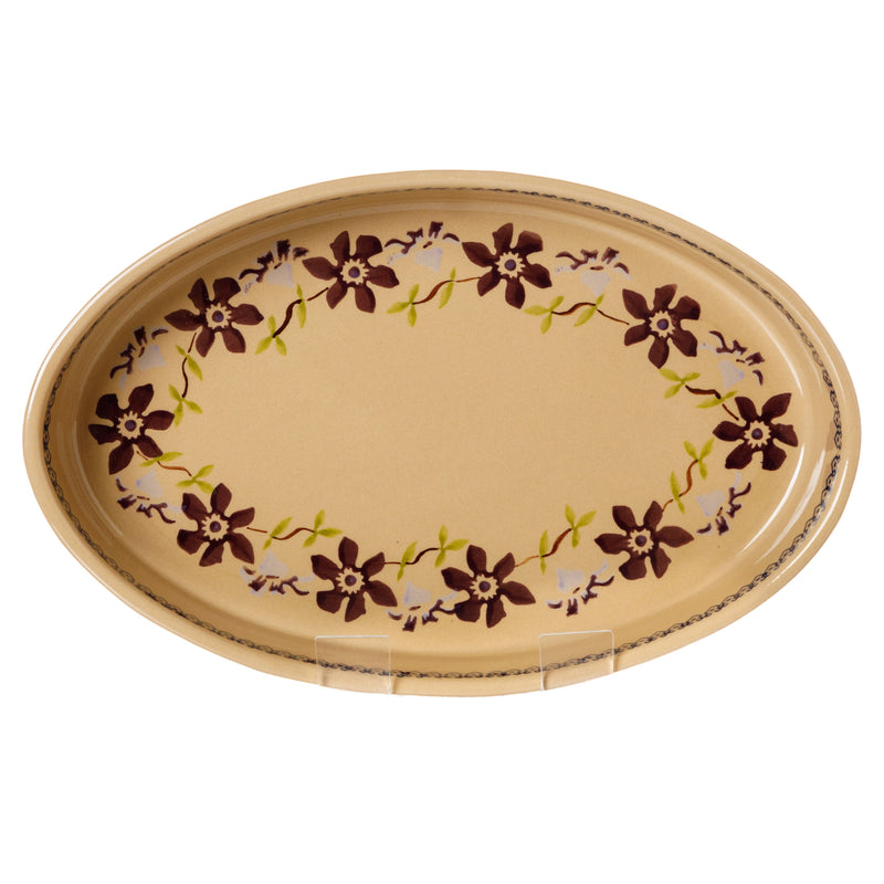 Small Oval Oven Dish Clematis | NicholasMosse.com