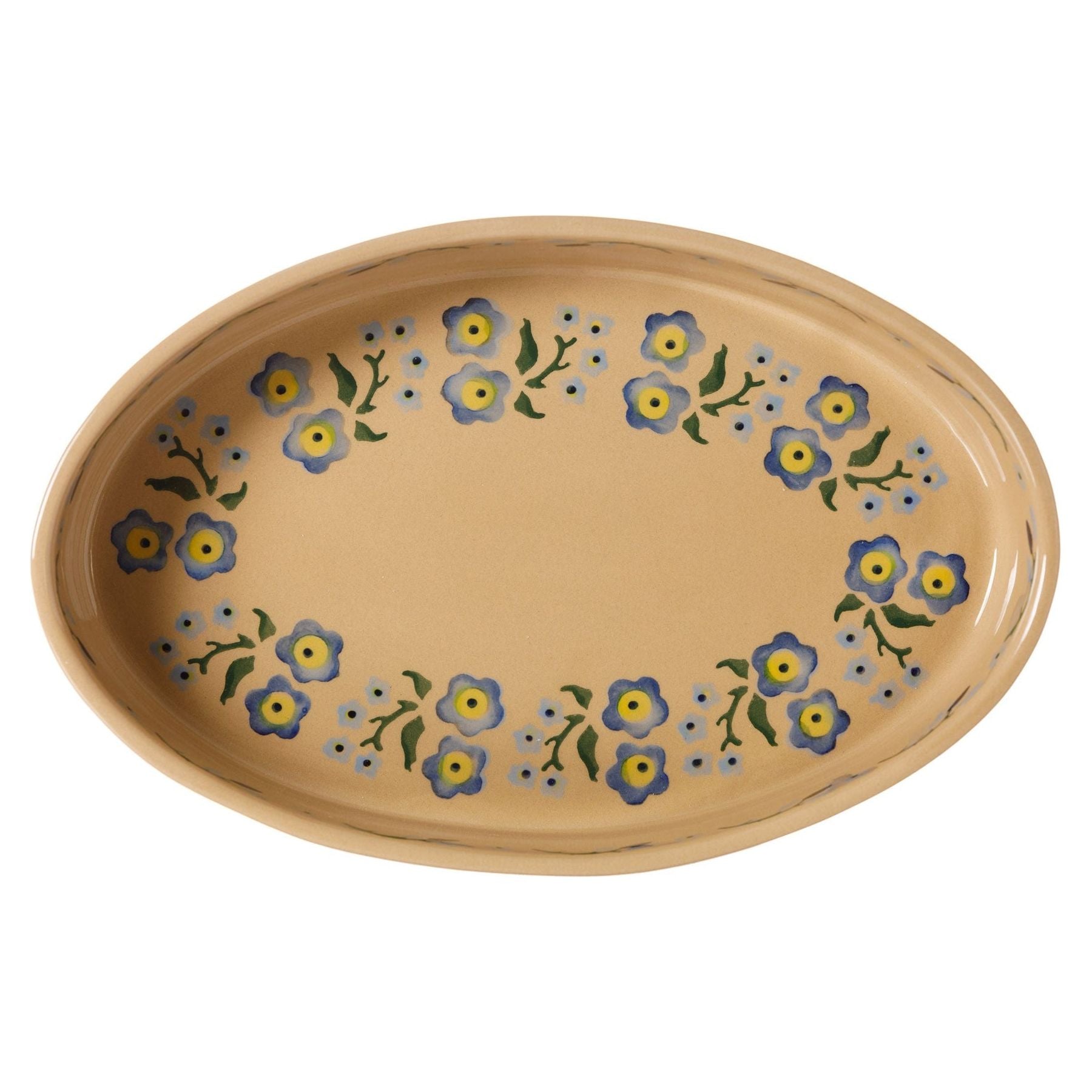 Small Oval Oven Dish Forget Me Not | NicholasMosse.com