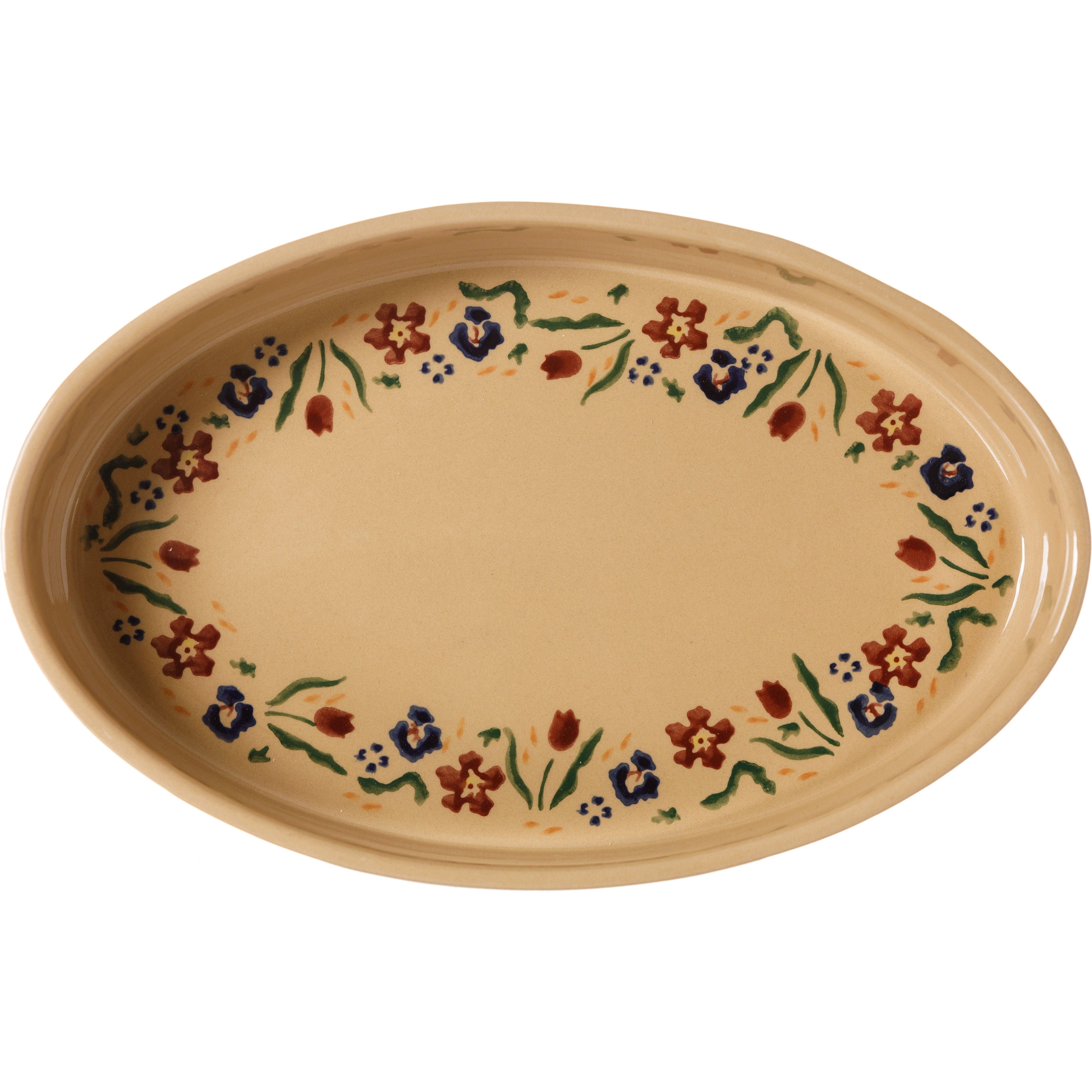 Small Oval Oven Dish Wild Flower Meadow | NicholasMosse.com