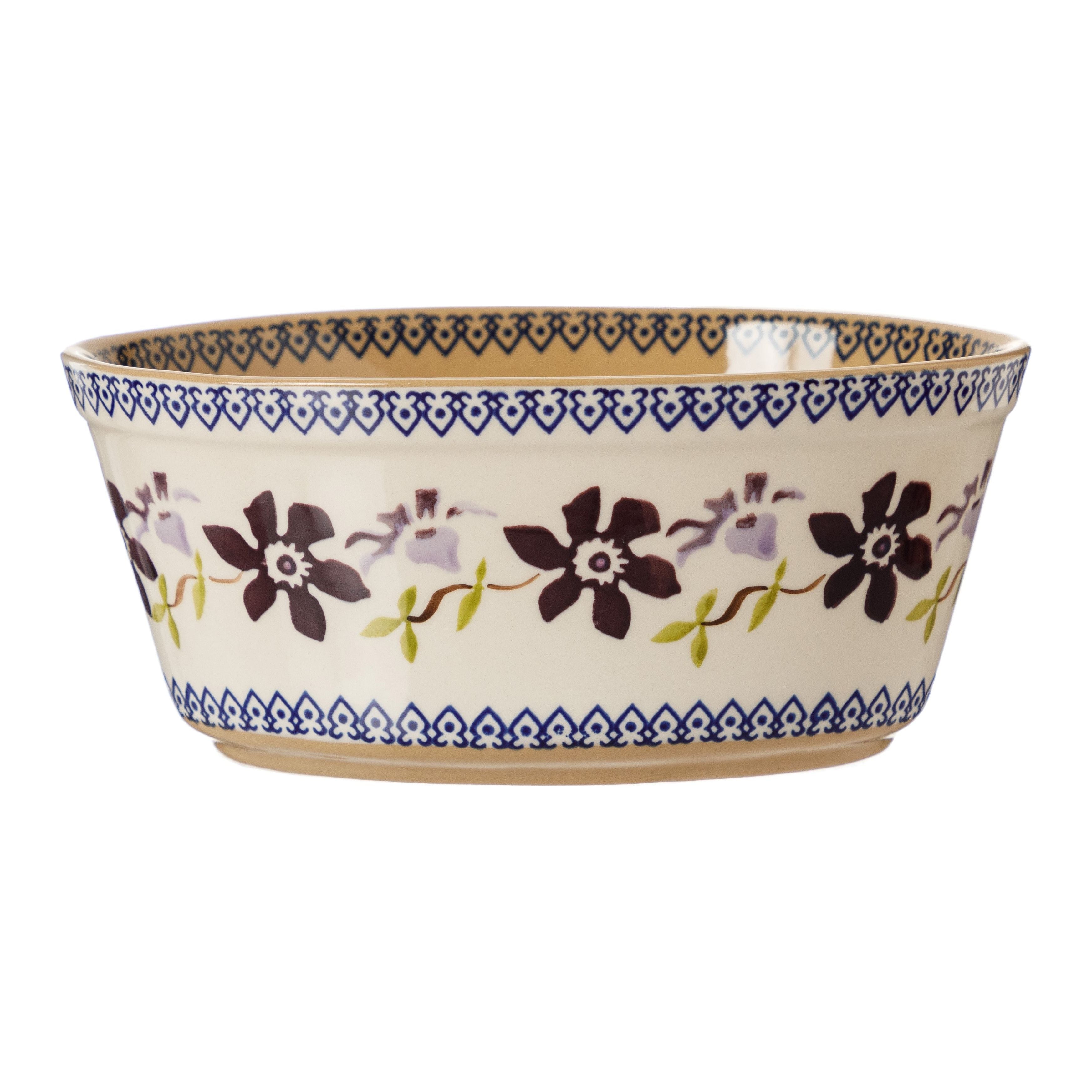 Small Oval Pie Dish Clematis | NicholasMosse.com