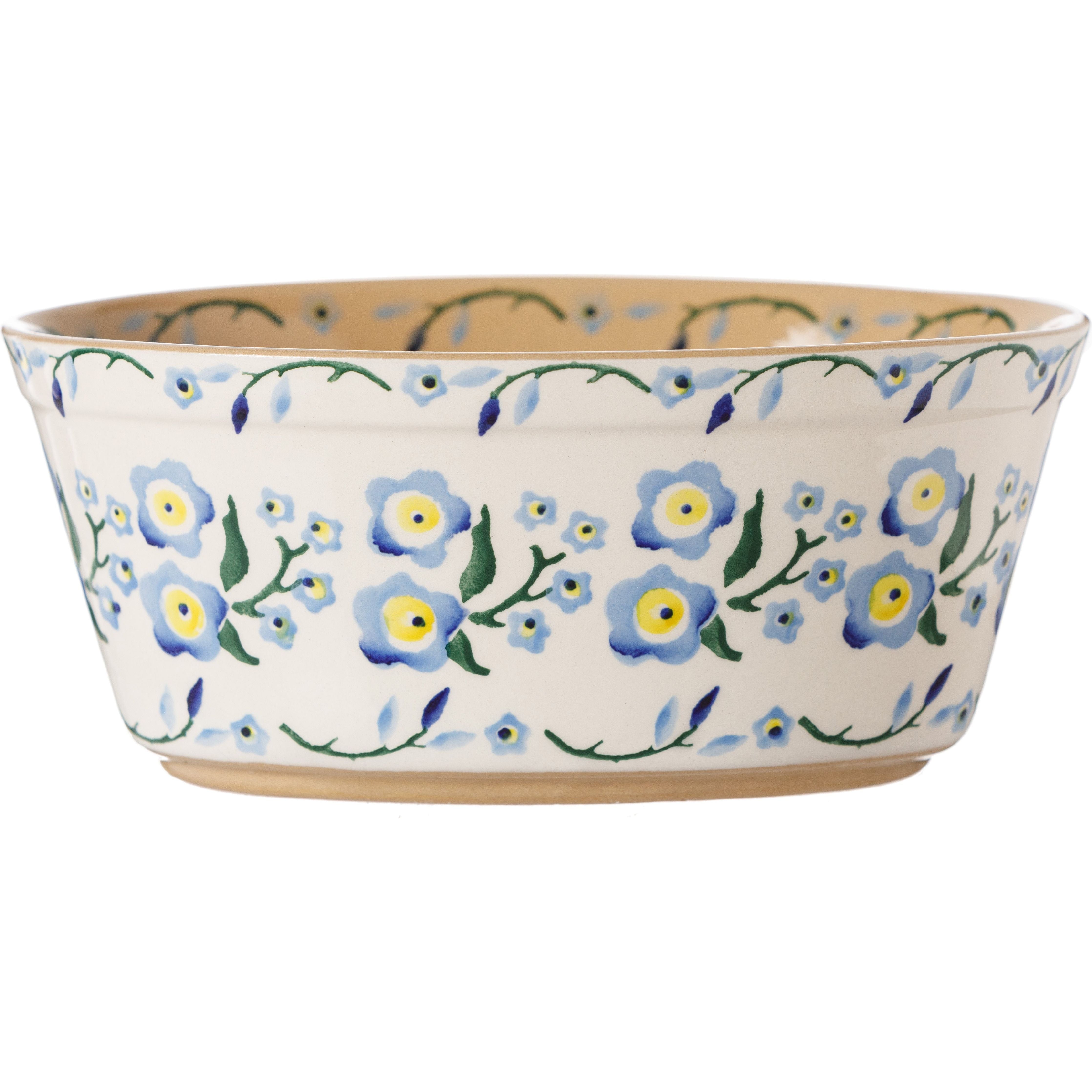 Small Oval Pie Dish Forget Me Not | NicholasMosse.com