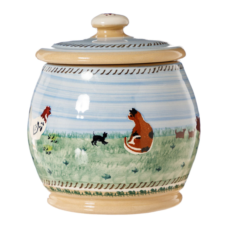 Small Round Lidded Jar Assorted Landscape | NicholasMosse.com