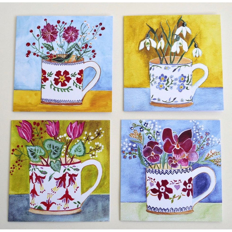 Greeting Cards pack of 4 Standard Patterns Nicholas Mosse Pottery