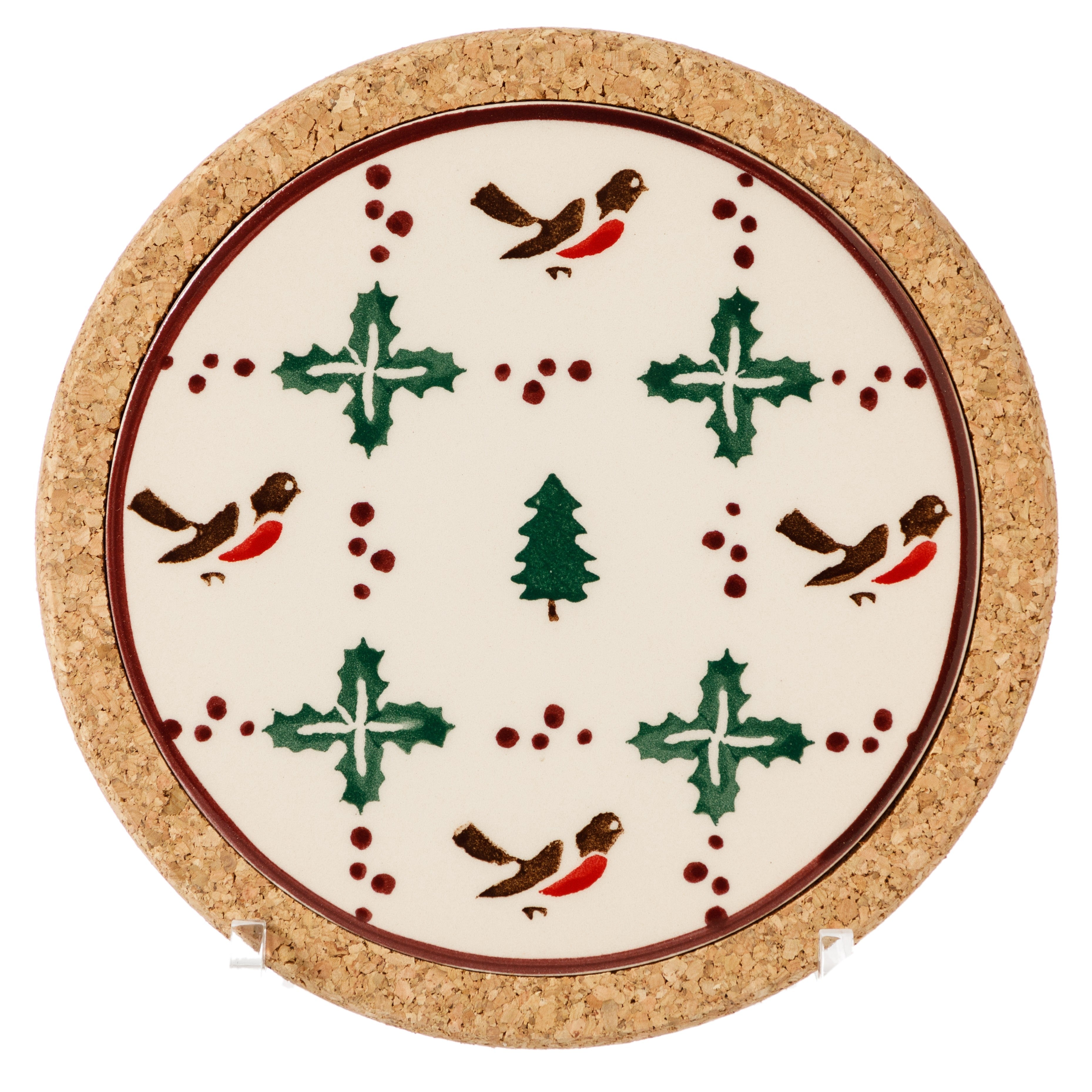 Trivet Round Winter Robin | NicholasMosse.com